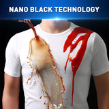 Anti-Dirty Waterproof Men T Shirt  Hydrophobic Stainproof Breathable Antifouling Quick Dry Top Short Sleeve hiking shirt women